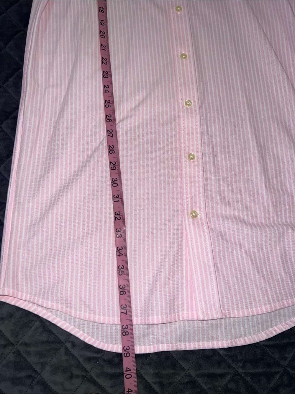 Polo Ralph Lauren Shirt Dress Women’s Medium Knit Oxford Button Down Striped BB - Picture 6 of 8